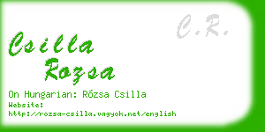 csilla rozsa business card