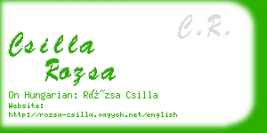 csilla rozsa business card